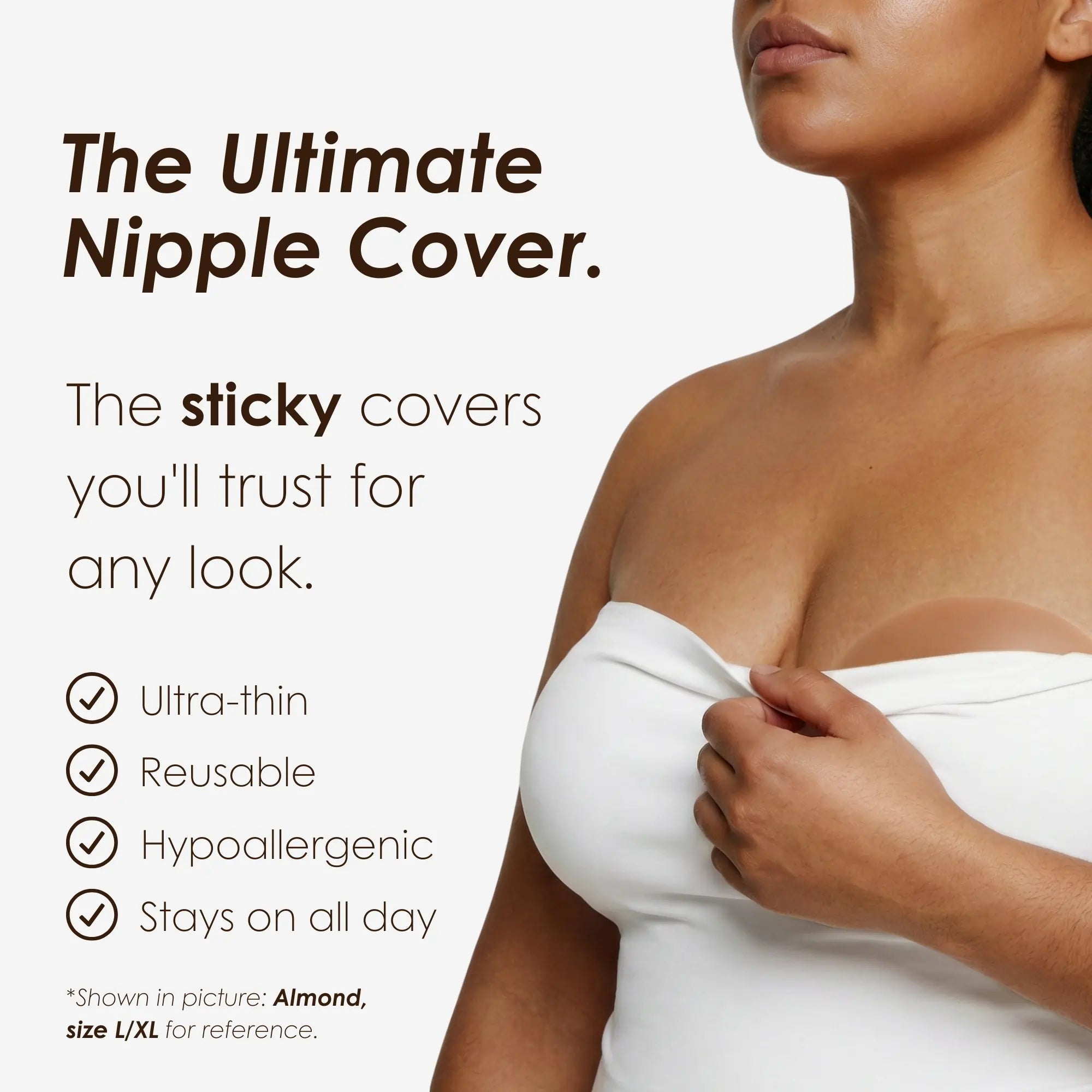 NEATS Nipple Covers for Women, Reusable & Hypoallergenic Adhesive Silicone  Pasties